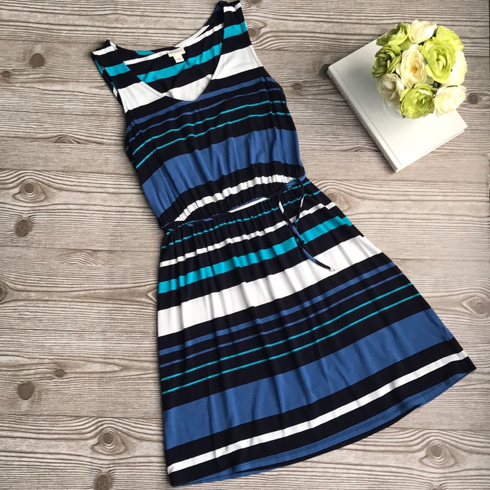 Merona Blue & White Striped Sundress